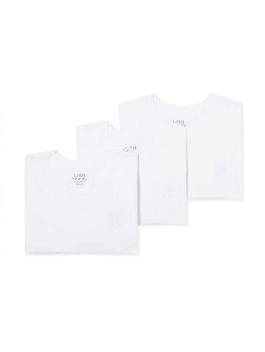 LAB L/AB Arrows Logo Undershirts - 3 Pack WHITE LAB9200018
