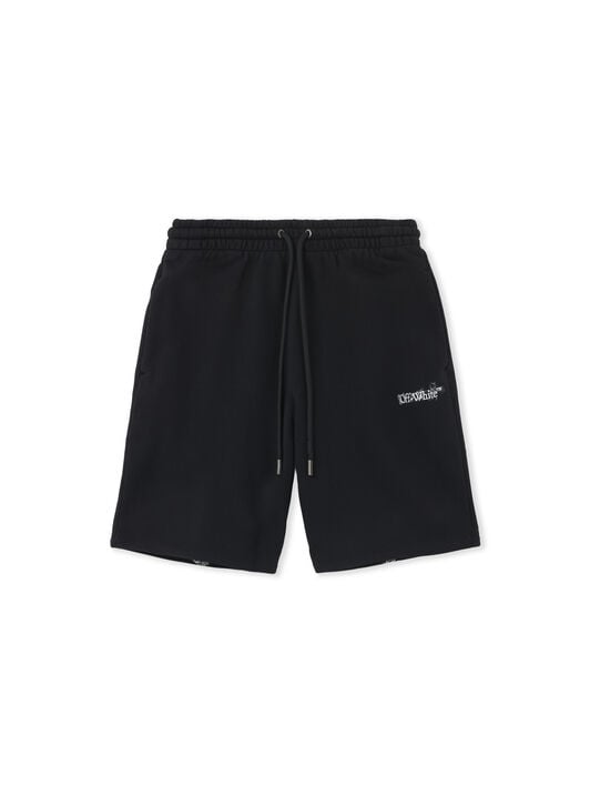 OFF WHITE Heraldic Arrow Skate Sweatshort BLACK 44MCI013S26F001