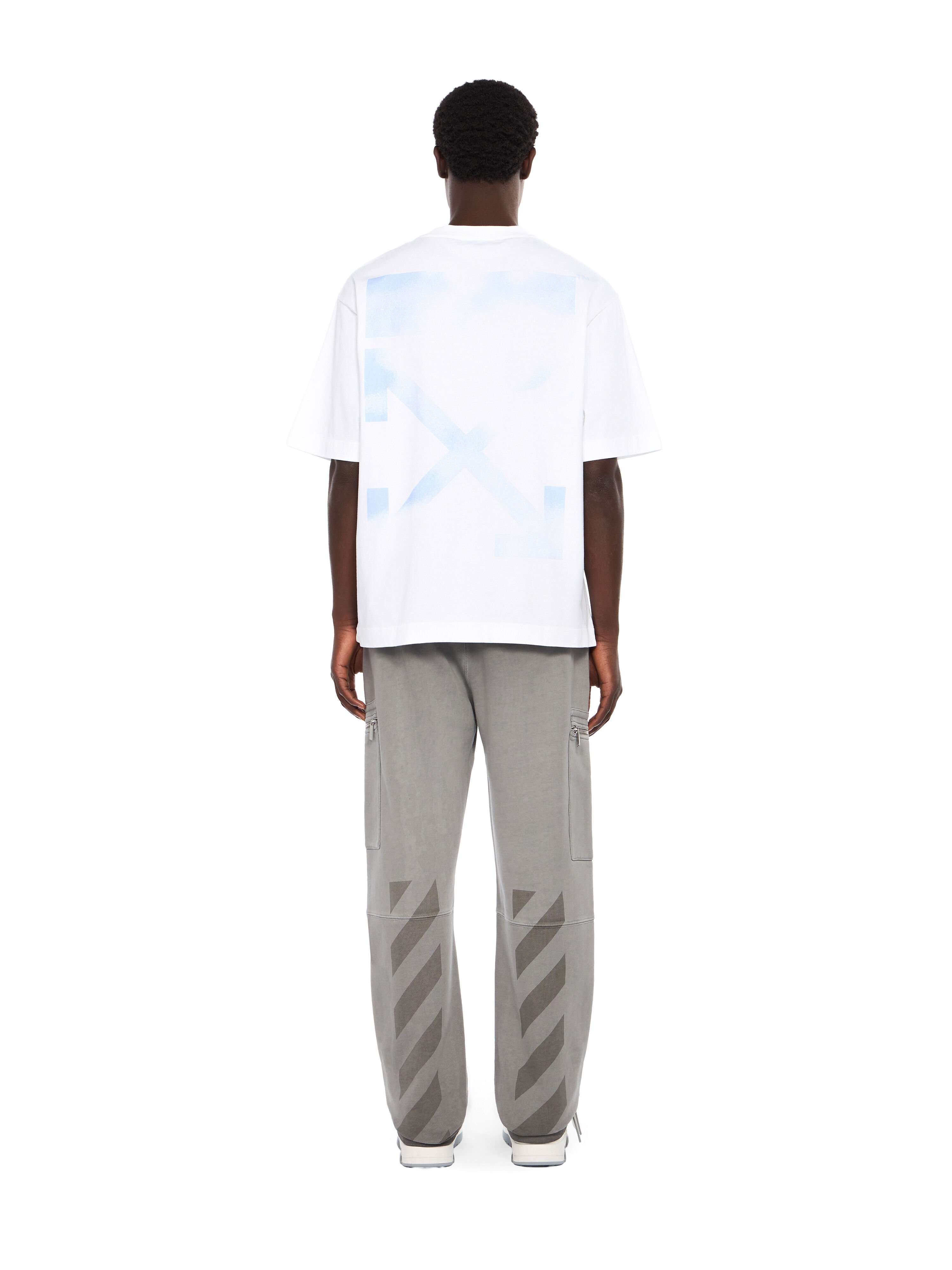 OFF WHITE Stencil Arrow Skate Logo T-Shirt WHITE - CLOUDY OMAA120F25JER00D
