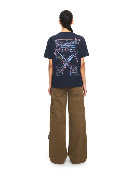 OFF WHITE Dripped Watercolor Arrow T-Shirt Night Sky-White 2AA089S26JER006