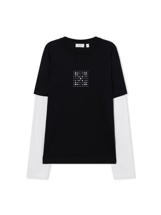 Dotted Arrow Double Sleeve Regular Long Sleeve T-Shirt OFF WHITE Dotted Arrow Double Sleeve Regular Long Sleeve T-Shirt BLACK 44MAB09RG26J002