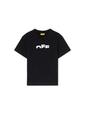 OFF WHITE Type Logo Logo T-Shirt BLACK - WHITE OBAA002F25JER002