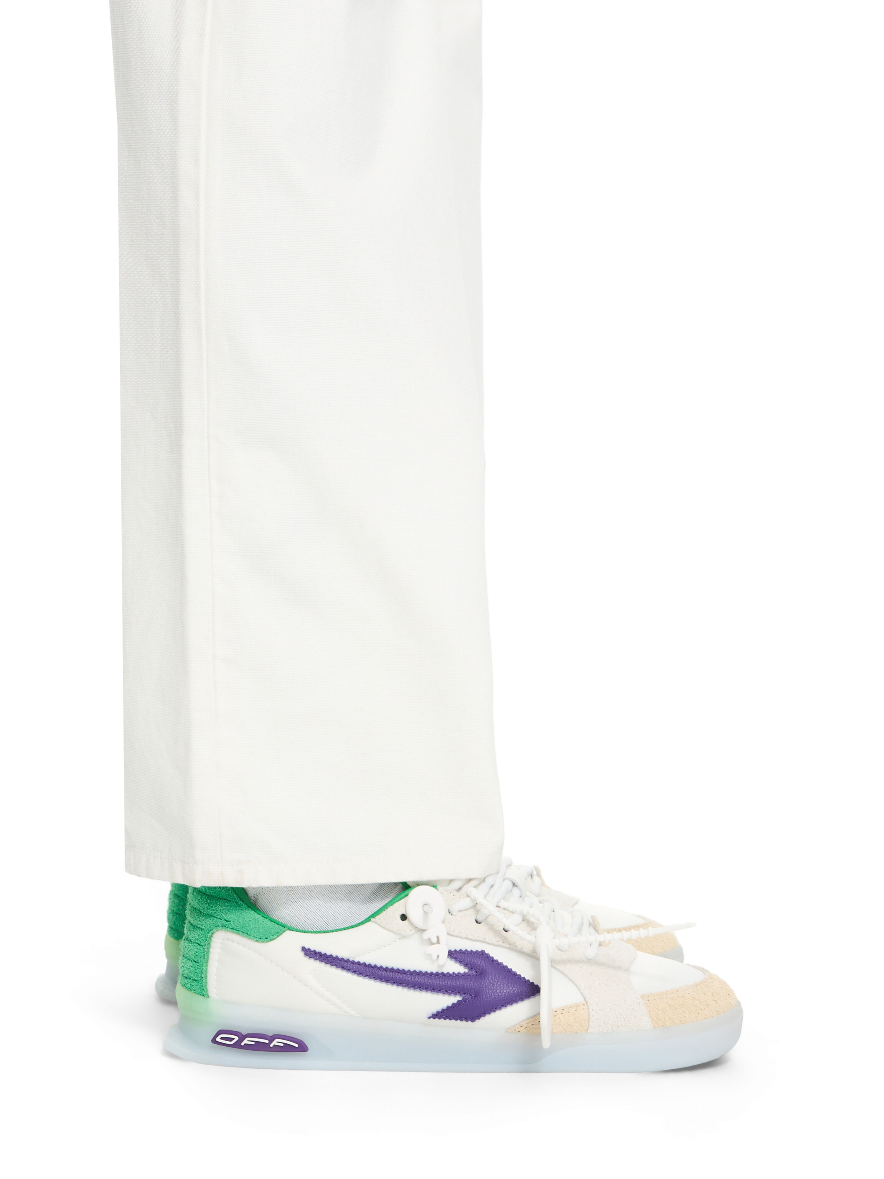 OFF WHITE New Slim Sneakers WHITE - PURPLE OMIA2ALS26FAB002