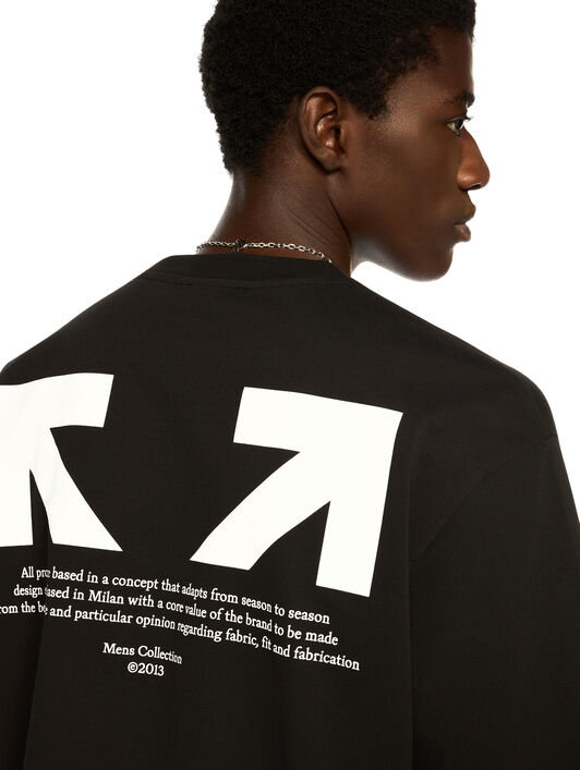 OFF WHITE Half Arrow Skate Logo T-Shirt BLACK - WHITE OMAA120F25JER013