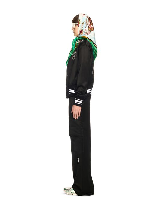 OFF WHITE Pantaloni Cargo Toybox Neri In Raso NERO OWCF026S25FAB001