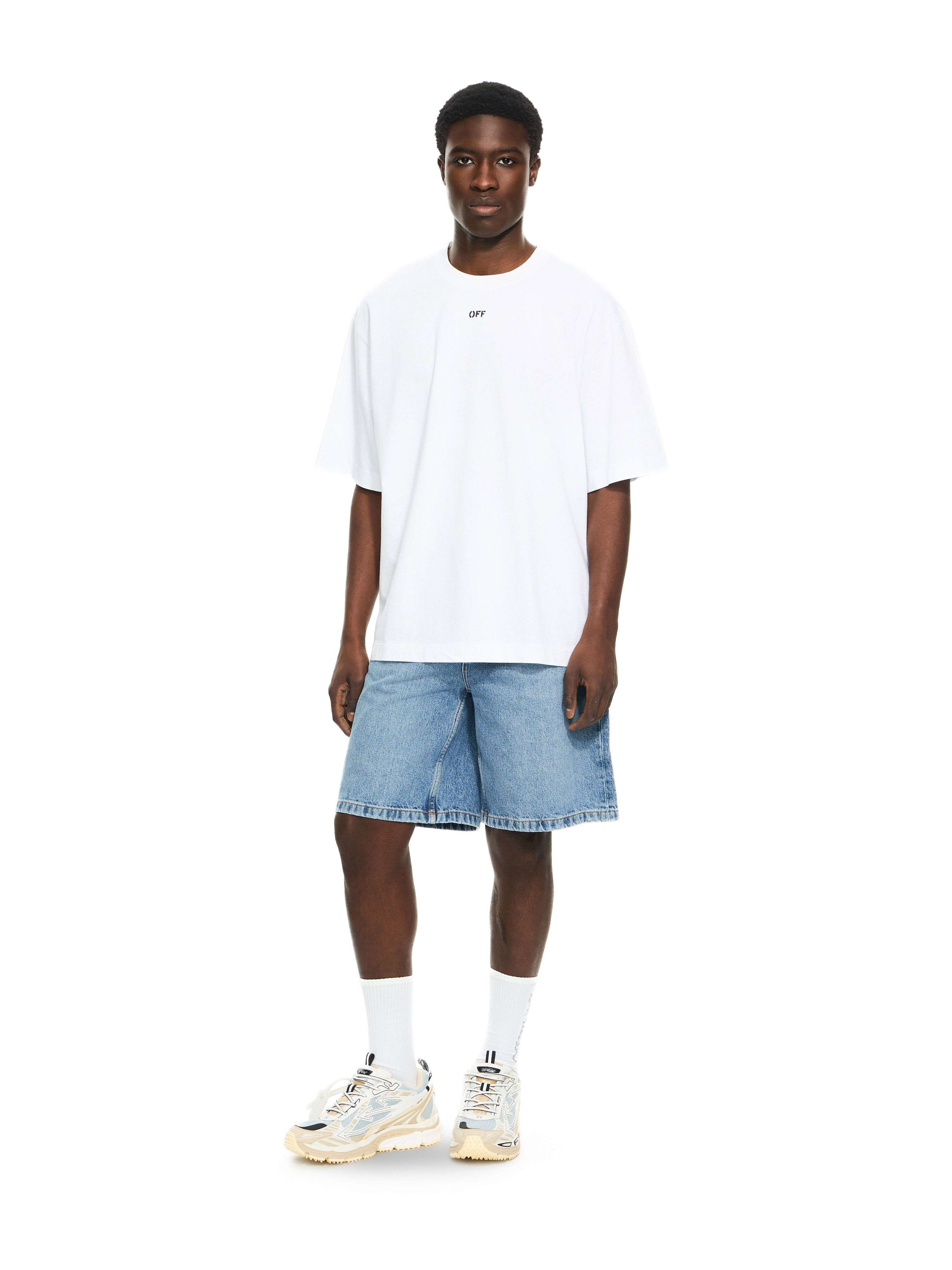 OFF WHITE 3D Spray Arrow Skate S/S Tee WHITE 44MAA120S26J00I