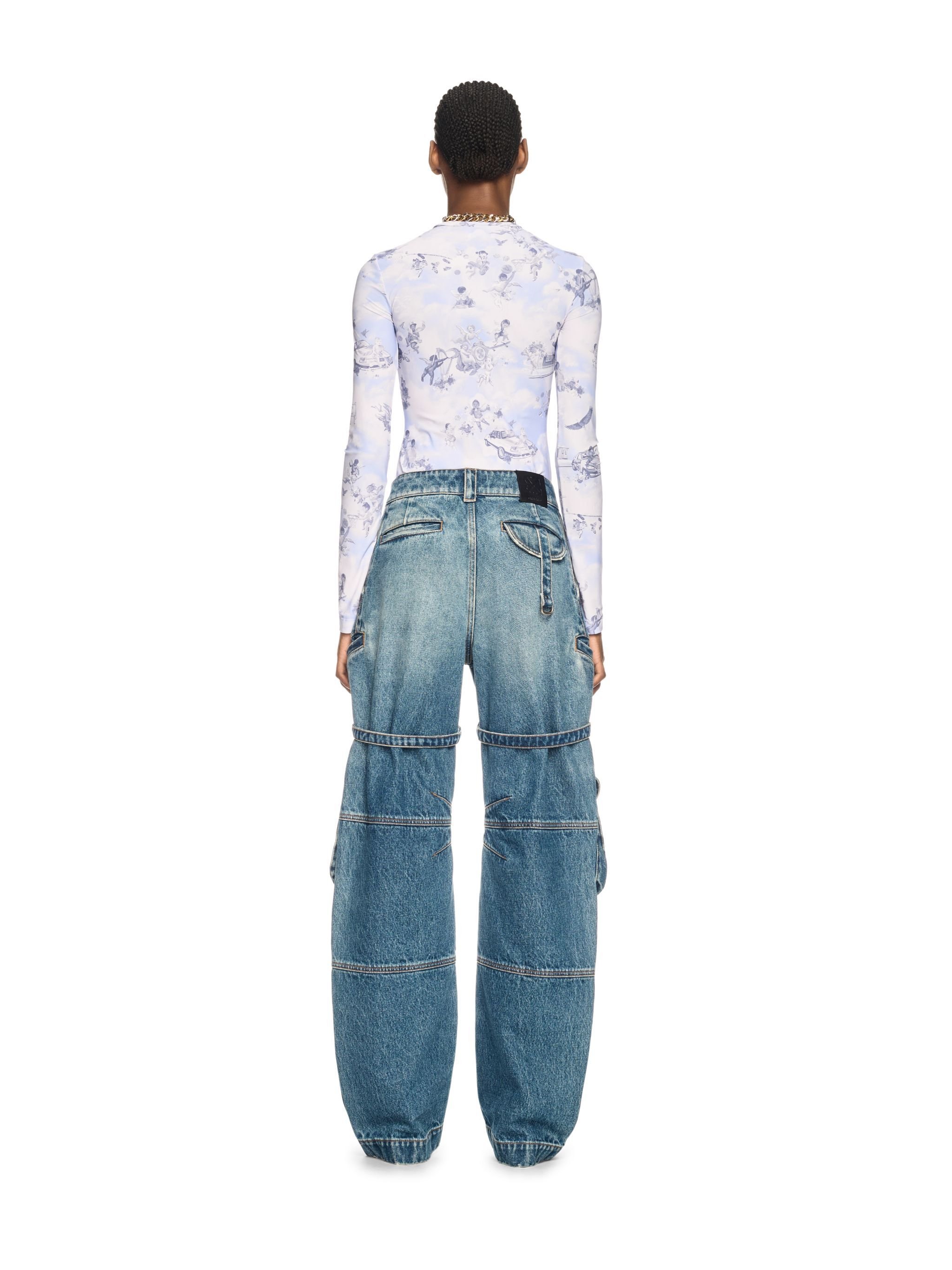 OFF WHITE White Fresco Long-Sleeved Top PURPLE OWAD136S25JER003
