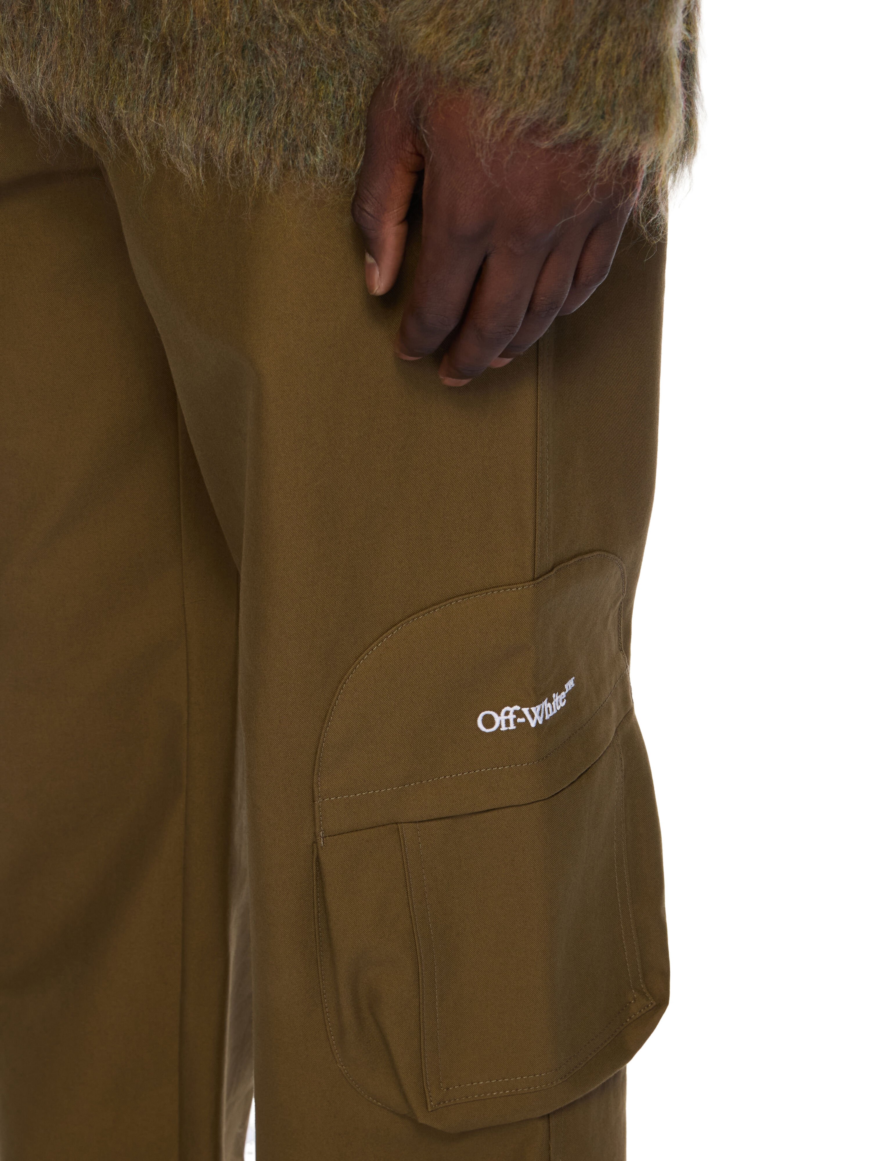 Bookish Cotton Cargo Pants OFF WHITE Bookish Cotton Cargo Pants BEECH/WHITE OMCF04DF25FAB001