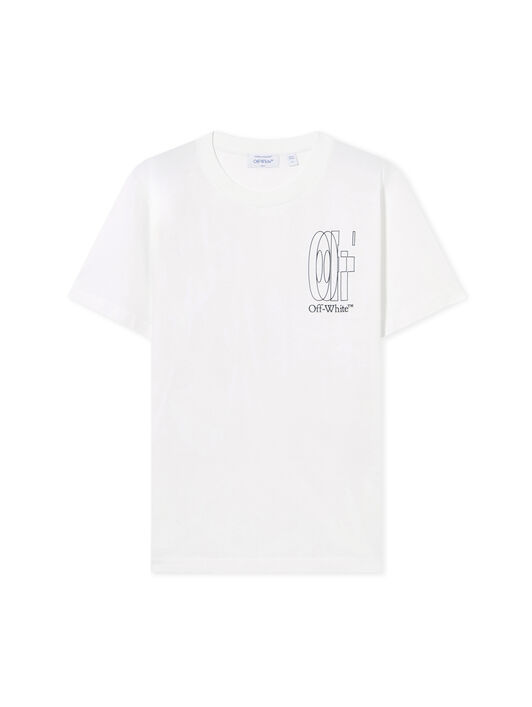 OFF WHITE Outline Double Arrow Slim T-shirt WHITE 44MAA027S26J003