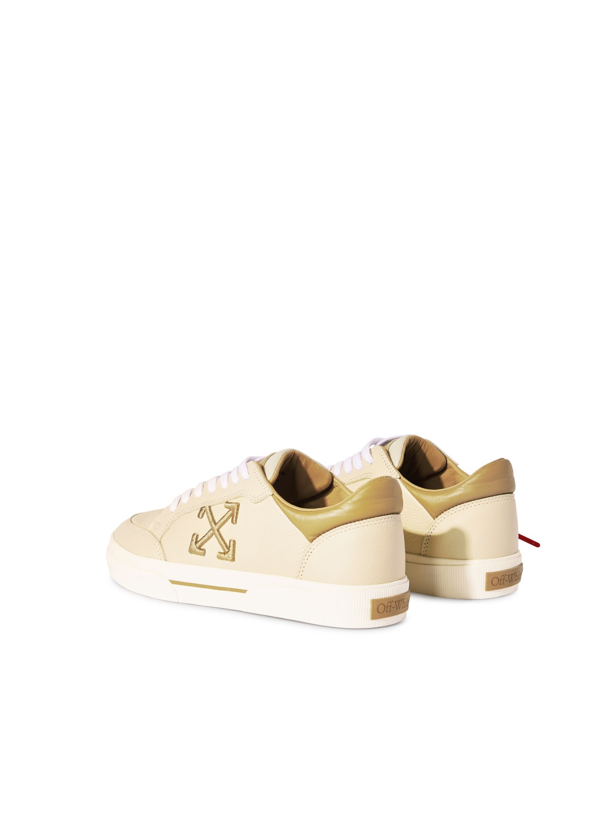 OFF WHITE Sneakers Basse Vulcanized In Pelle Crema/Marrone NEUTRI OWIA288S25LEA001