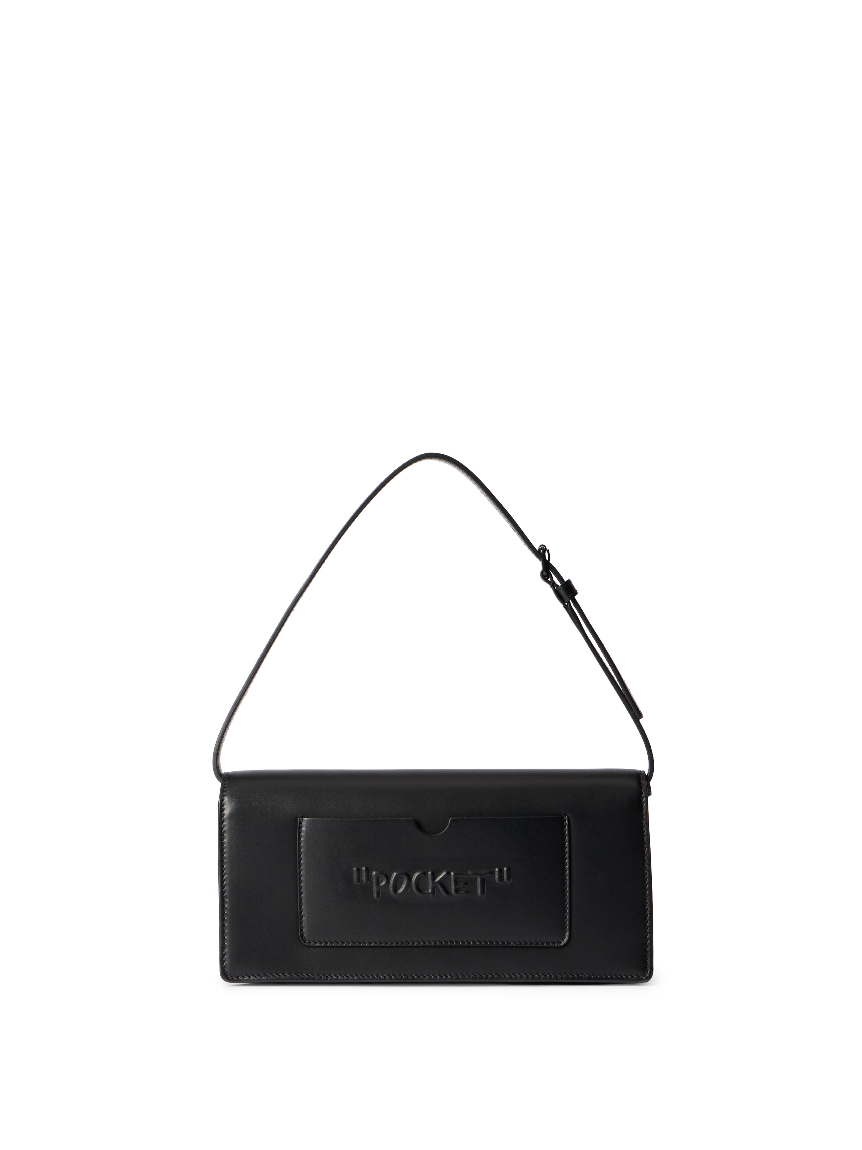 OFF WHITE Jitney 1.0 Quote3D Bag BLACK - BLACK OWNN172C99LEA003