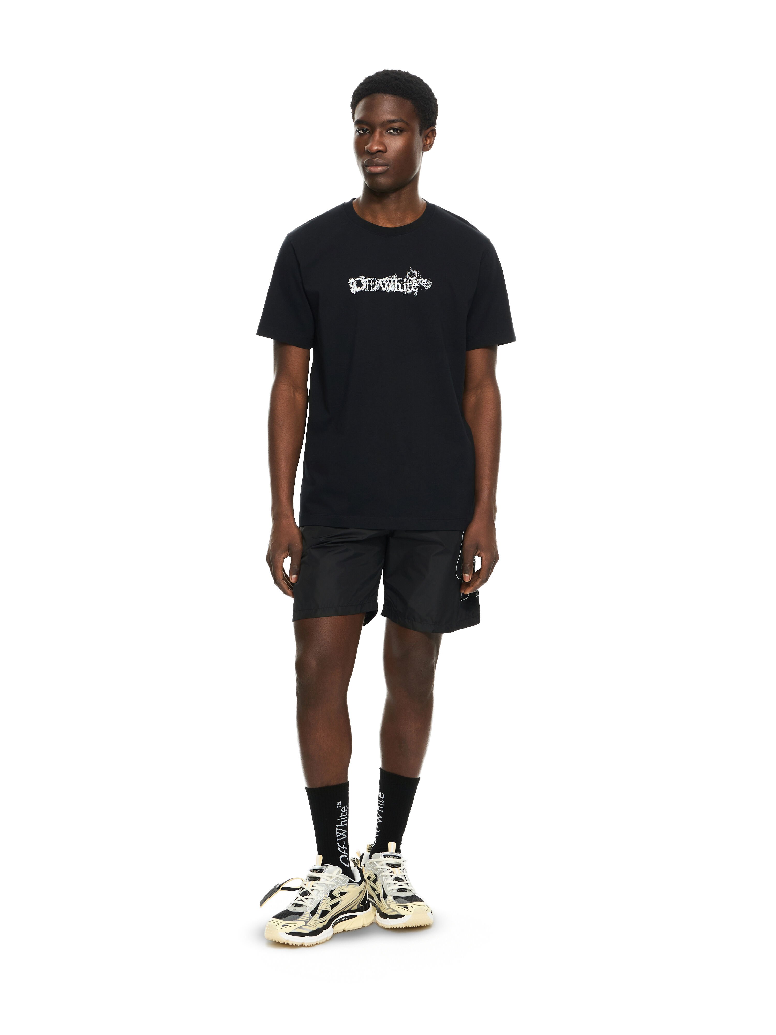 OFF WHITE Heraldic Arrow S/S Slim Tee BLACK 44MAA027S26J007