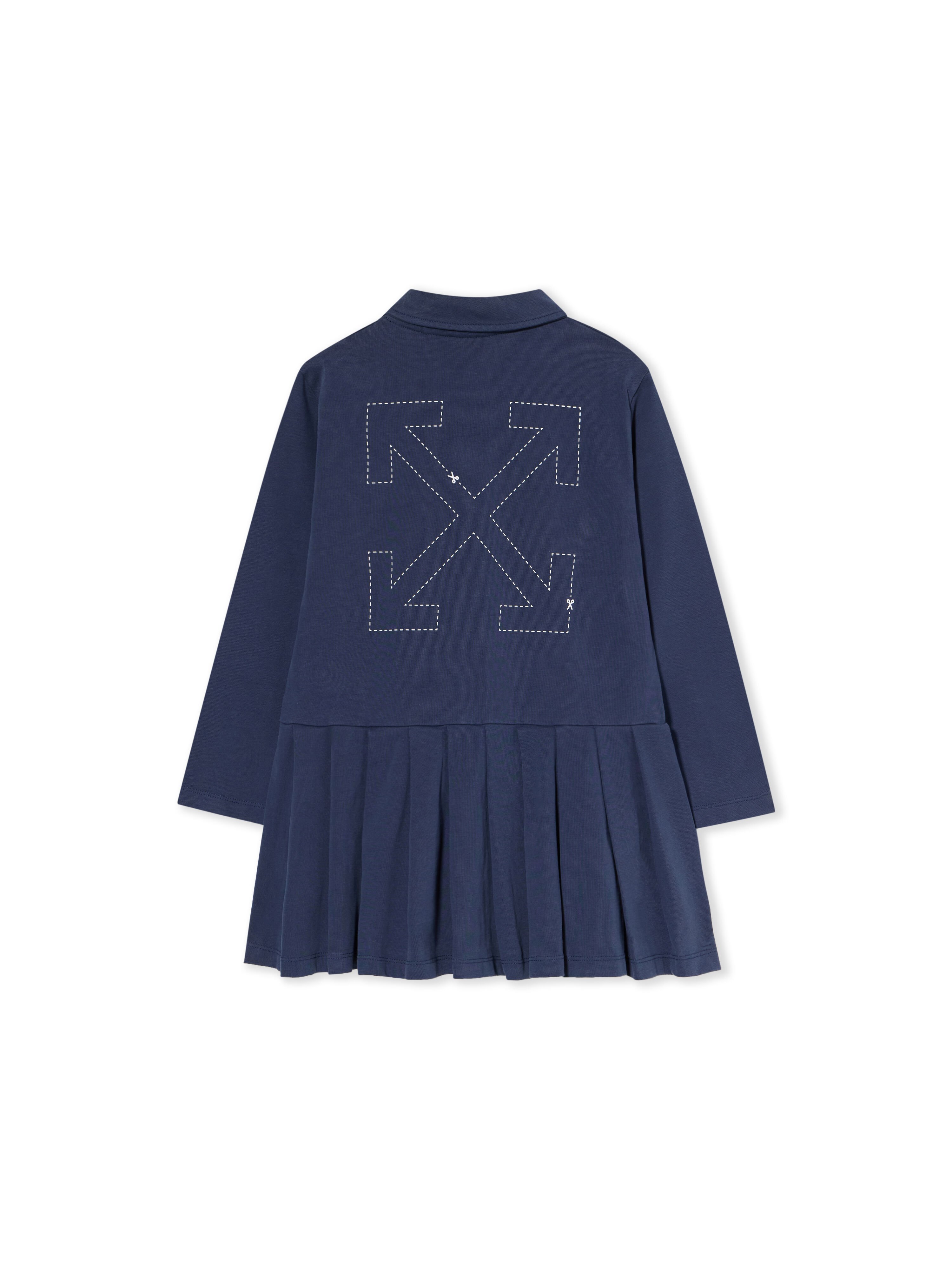 OFF WHITE Arrow Dotline Polo Dress NAVY BLUE - WHITE OGDH005F25JER001
