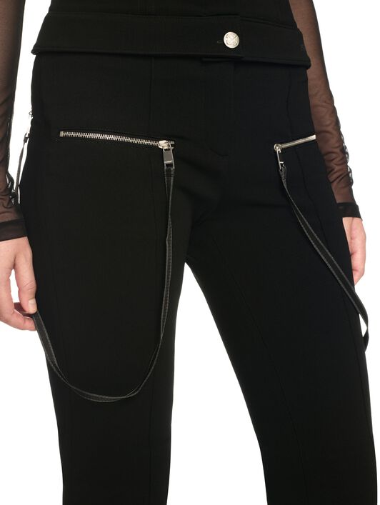 OFF WHITE Black Britney Zip Pants BLACK OWCA18CS25JER002