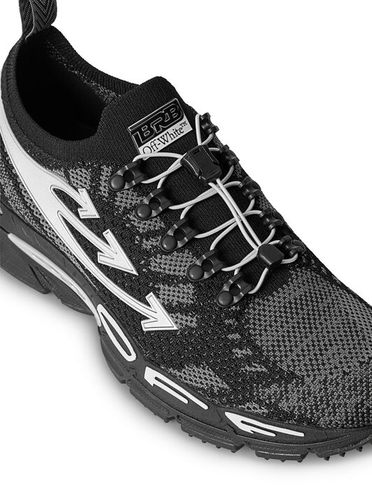 OFF WHITE Be Right Back Strick Sneaker BLACK/SILVER OF06207001