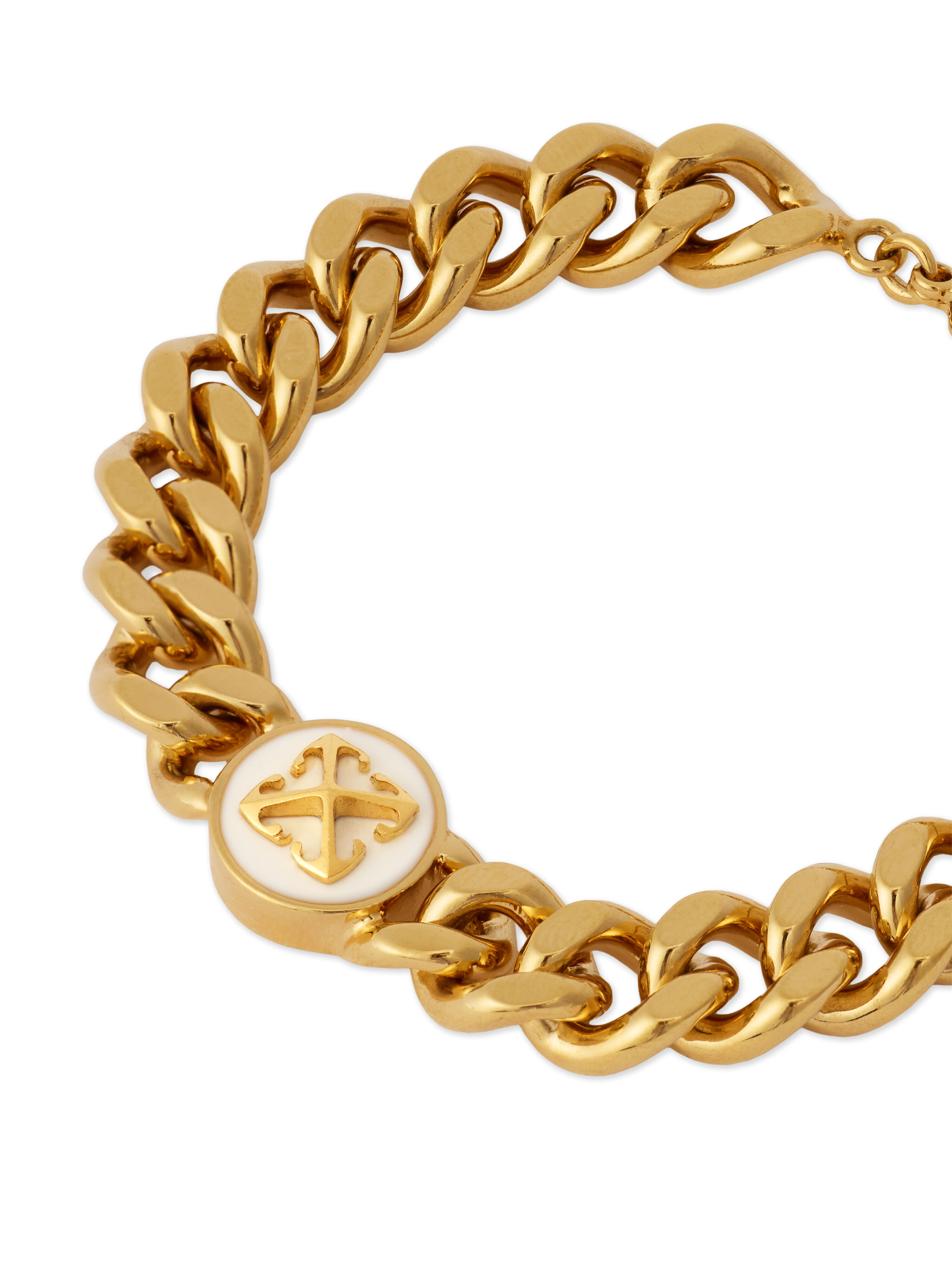 OFF WHITE Round Arrow Bracelet GOLD - WHITE OWOA12RC99MET001