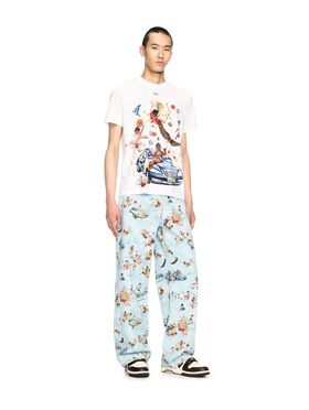 OFF WHITE Jeans Con Motivo Affresco Azzurro/Multicolore BLU OMYA18BS25DEN002