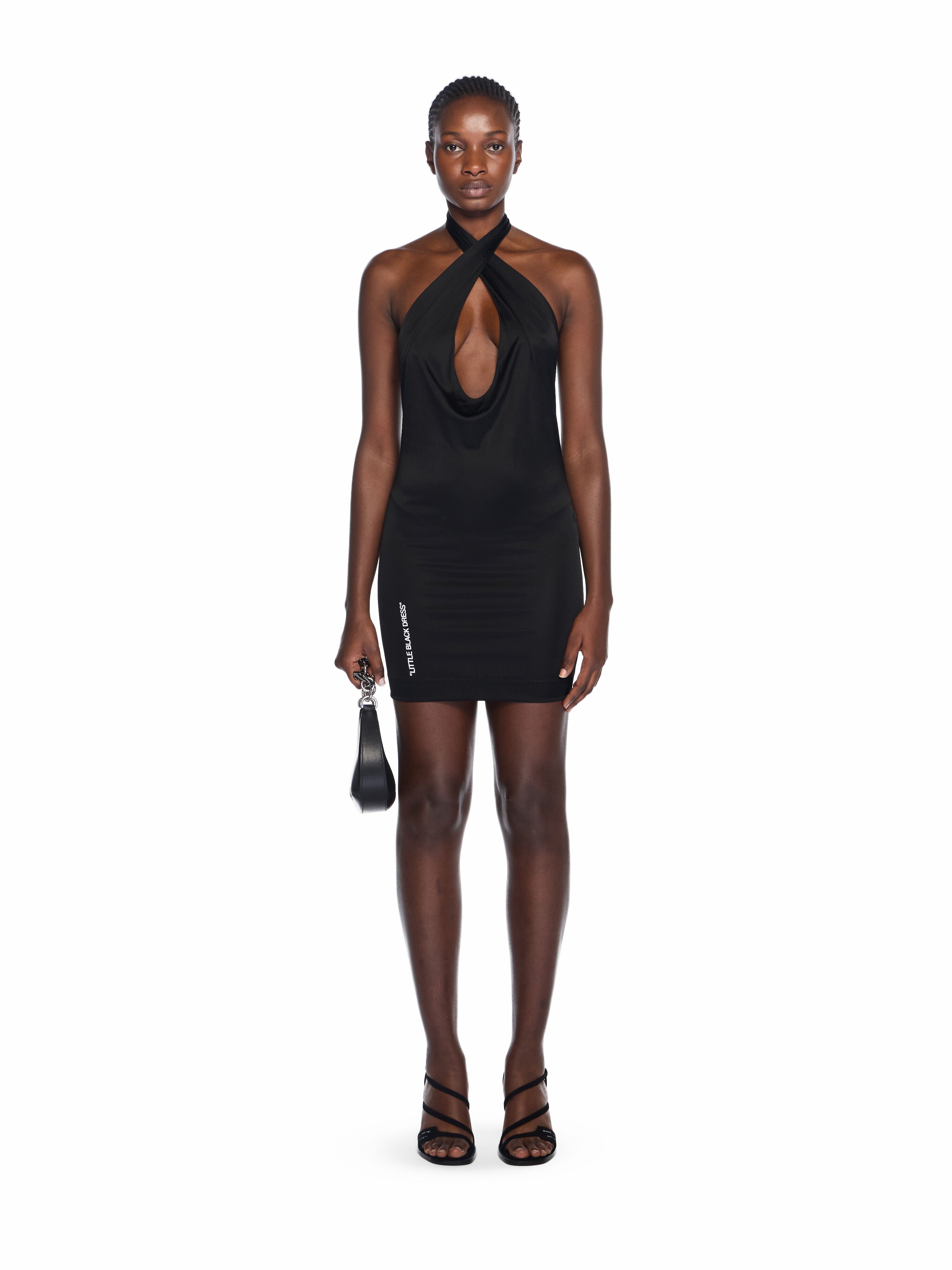 Fluid Jer Dress OFF WHITE Fluid Jer Dress BLACK - WHITE OWDB557F25JER001