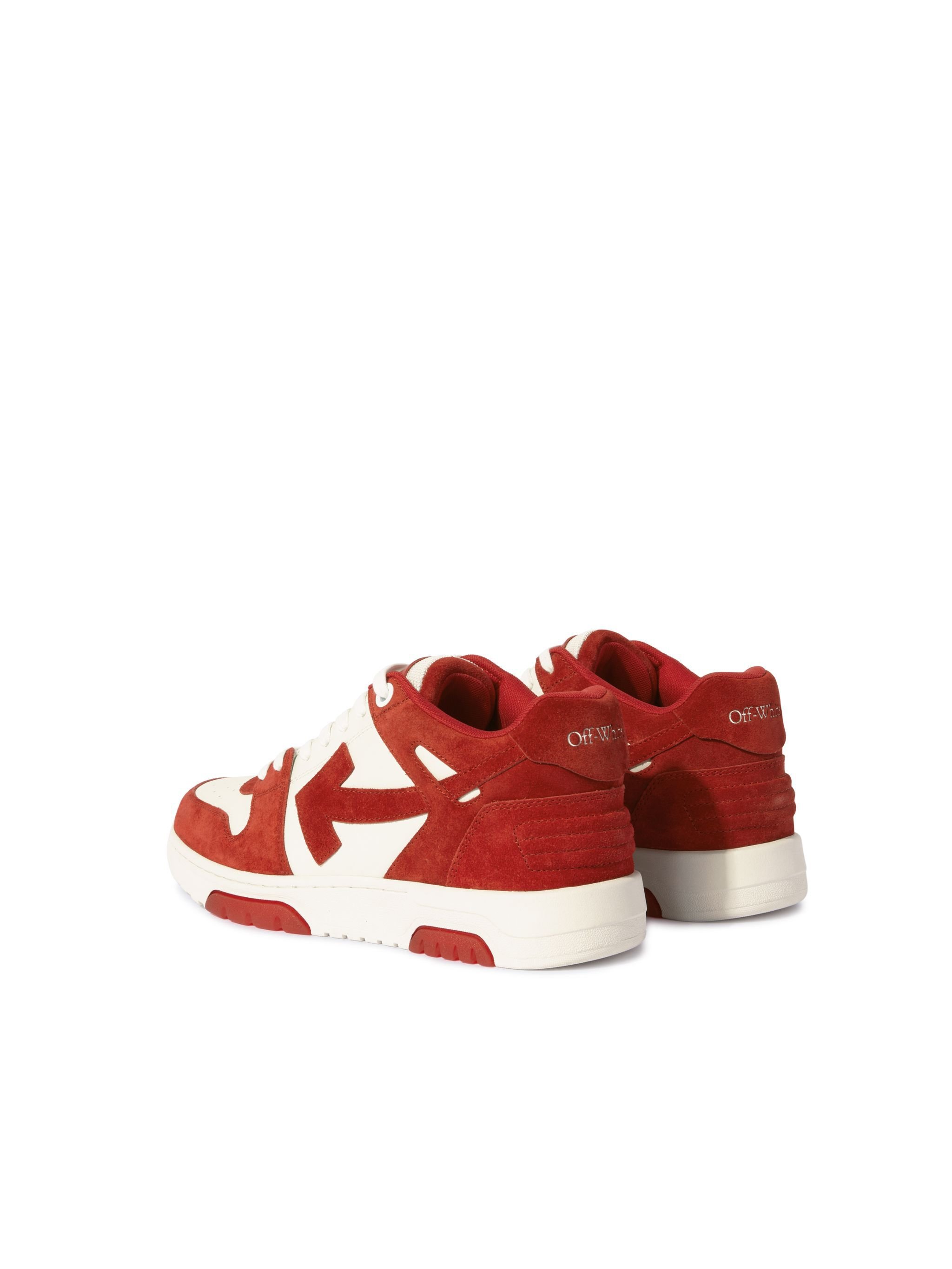 OFF WHITE Rot/Weiße Out Of Office Wildleder-Sneaker ROT OMIA189S25LEA007