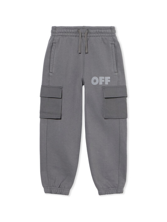 OFF WHITE Garment Dyed Cargo Sweatpant DARK GREY - LIGHT GREY OBCH00BF25FLE001