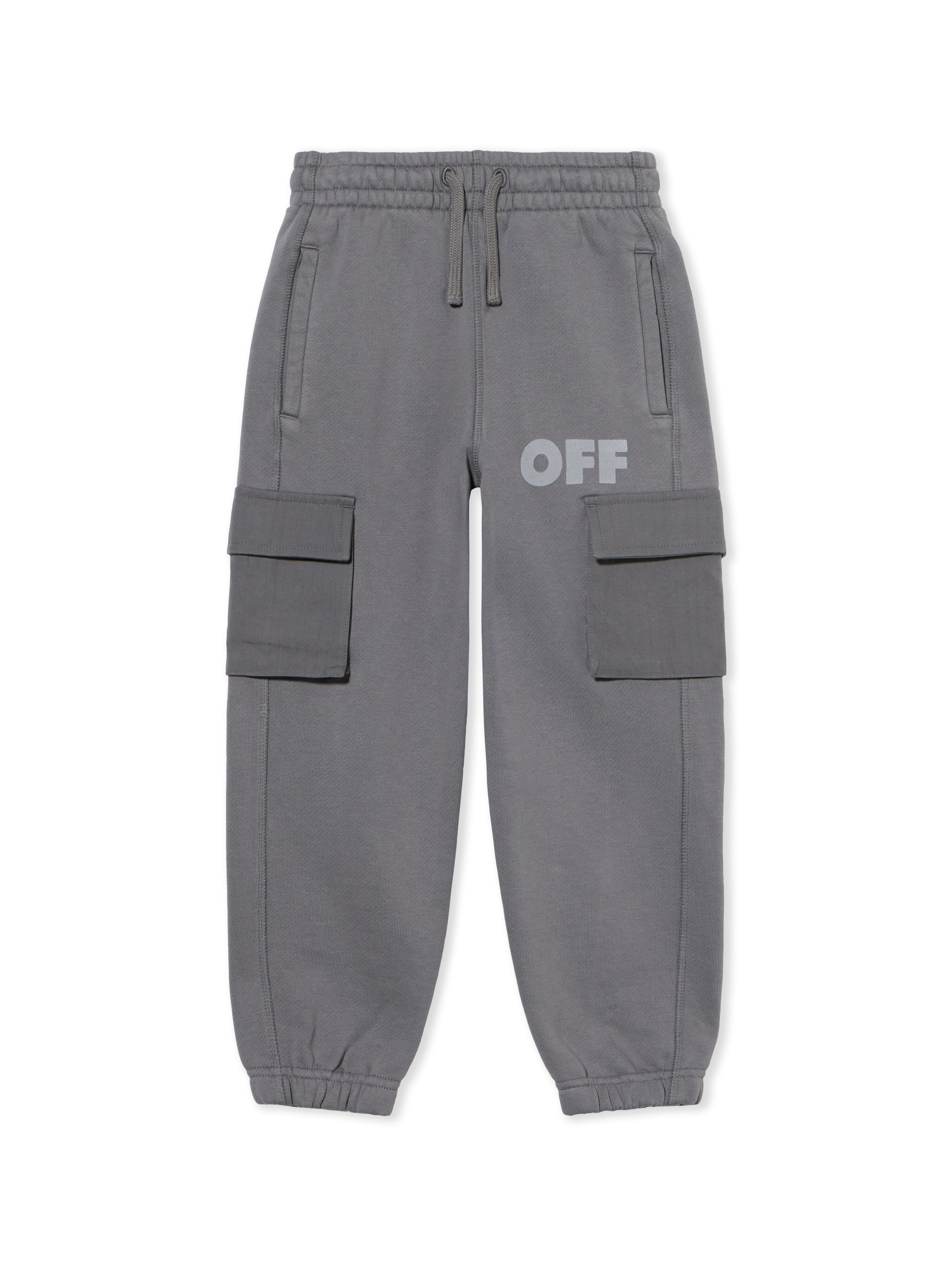 OFF WHITE Garment Dyed Cargo Sweatpant DARK GREY - LIGHT GREY OBCH00BF25FLE001