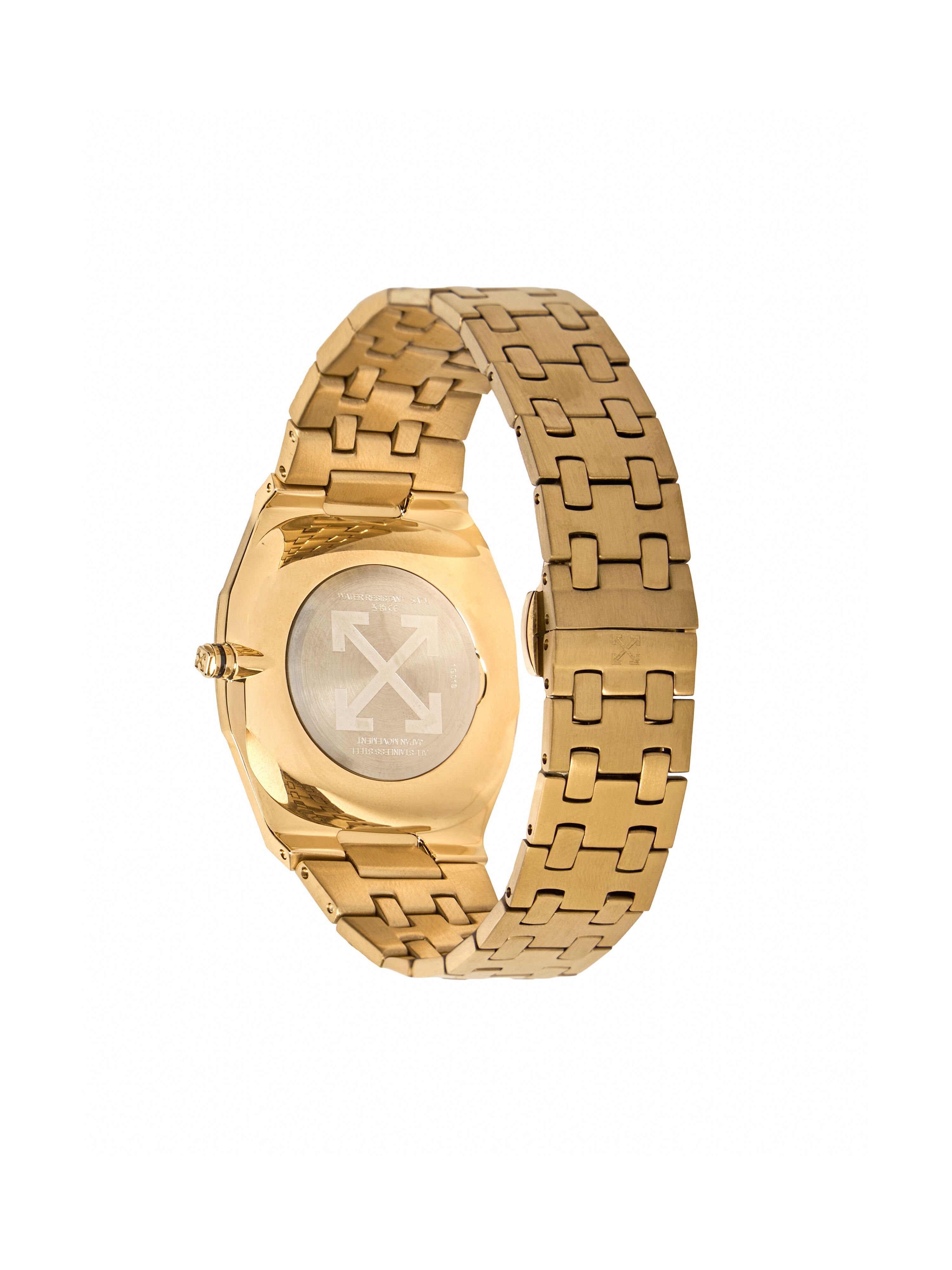 "On Time" Watch OFF WHITE "On Time" Watch Gold OW1G018M
