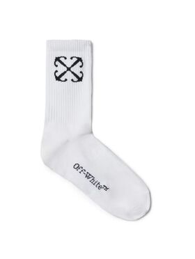 OFF WHITE Calzini Bianchi Medi Con Motivo Arrow BIANCO OMRA080C99KNI001