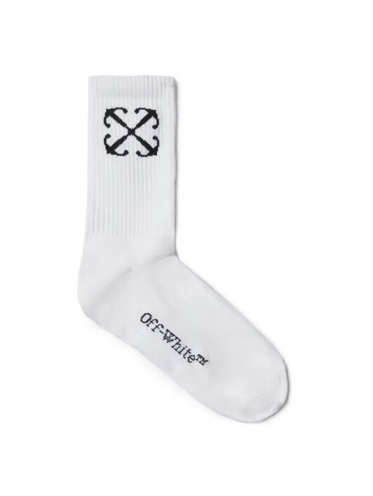 OFF WHITE Calzini Bianchi Medi Con Motivo Arrow BIANCO OMRA080C99KNI001