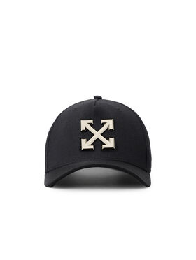 OFF WHITE Arrows Metal Badge Baseball Cap BLACK OW7100201