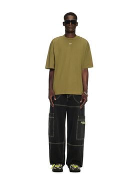 OFF WHITE Green Winter Stamp T-Shirt GREEN OMAA027T25JER00U