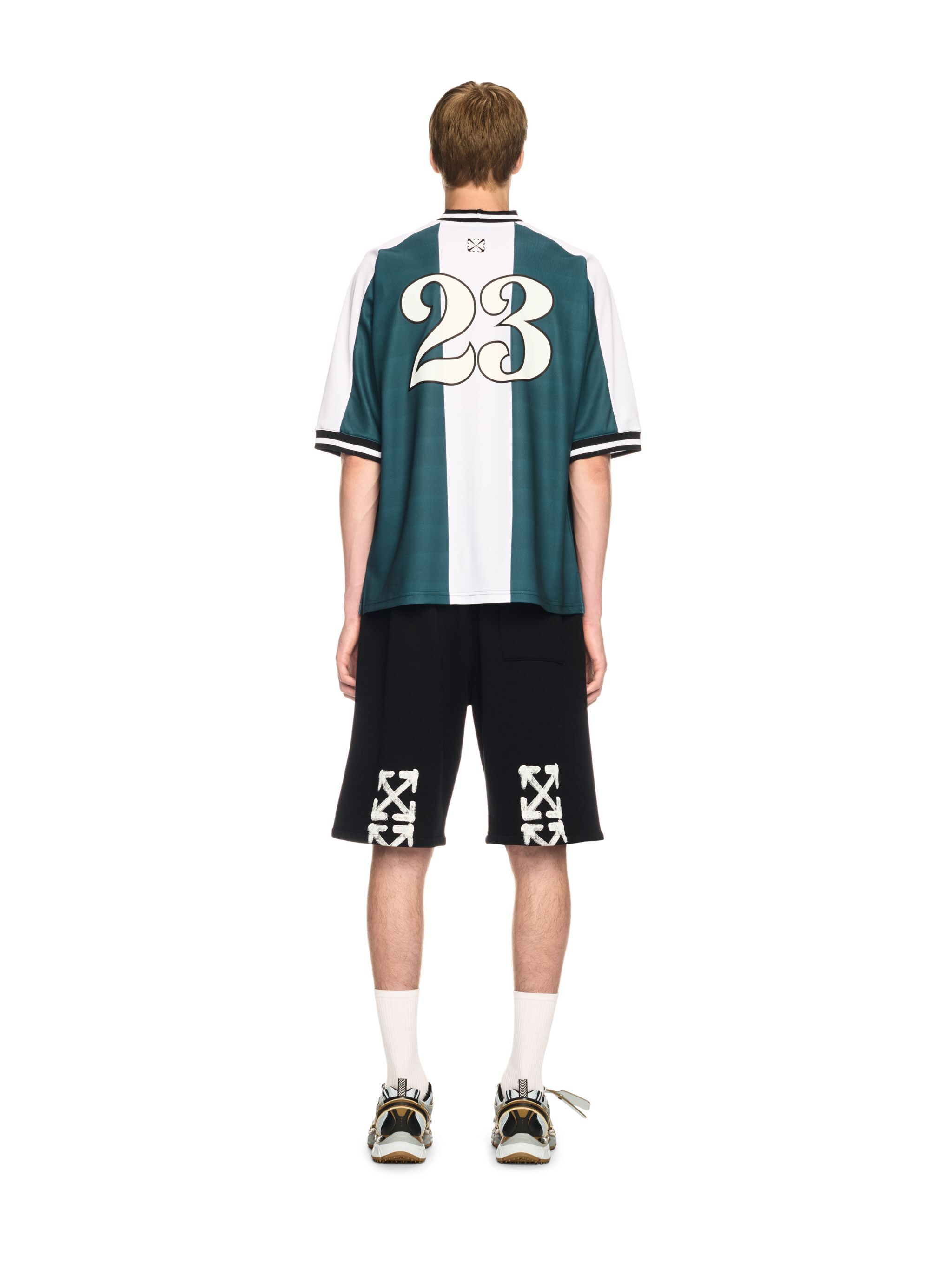 OFF WHITE Tiger 23 Soccer T-Shirt GREEN OMAD00AS25JER002