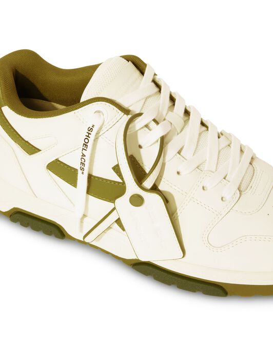 OFF WHITE Weiss/Grüne Out Of Office Sneaker WEISS OMIA189S25LEA001