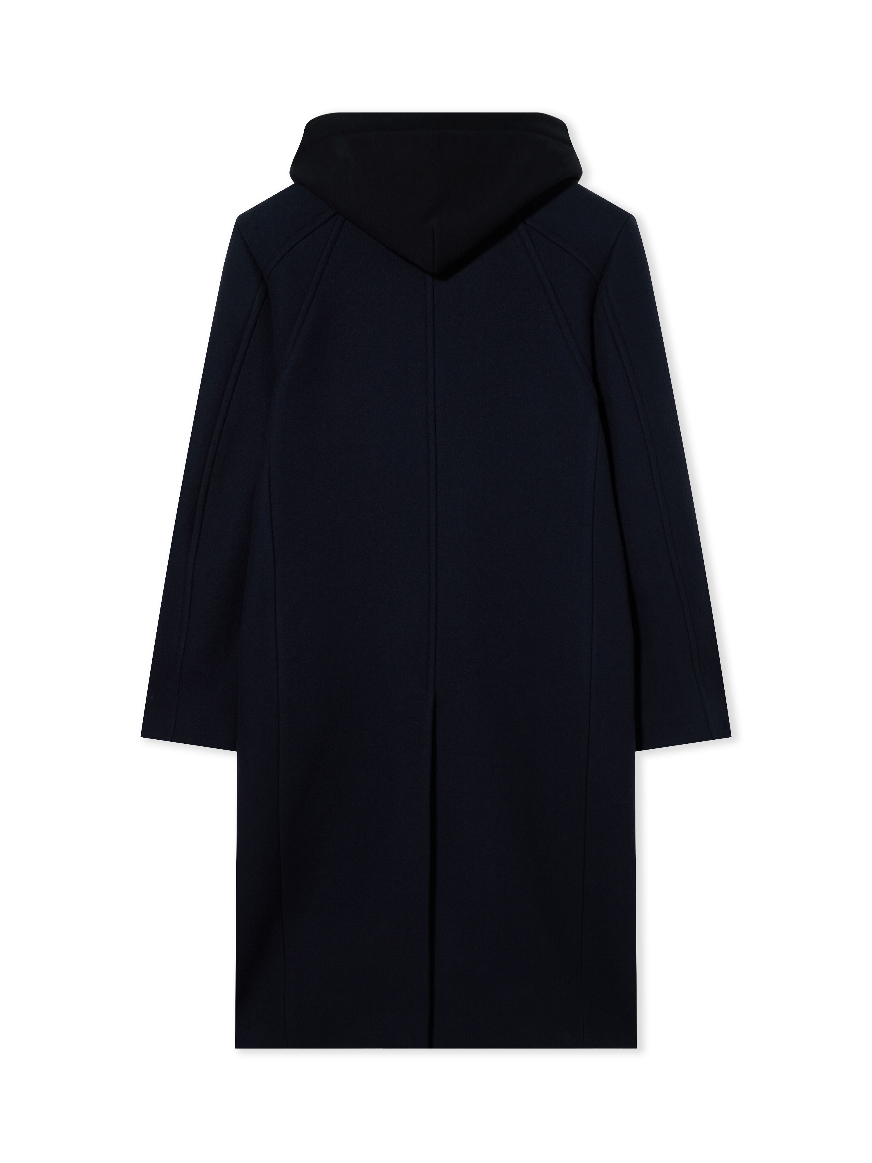 OFF WHITE Cappotto Doppiopetto Varsity con Cappuccio BLUE GRAPHITE 44MER09UF26F001