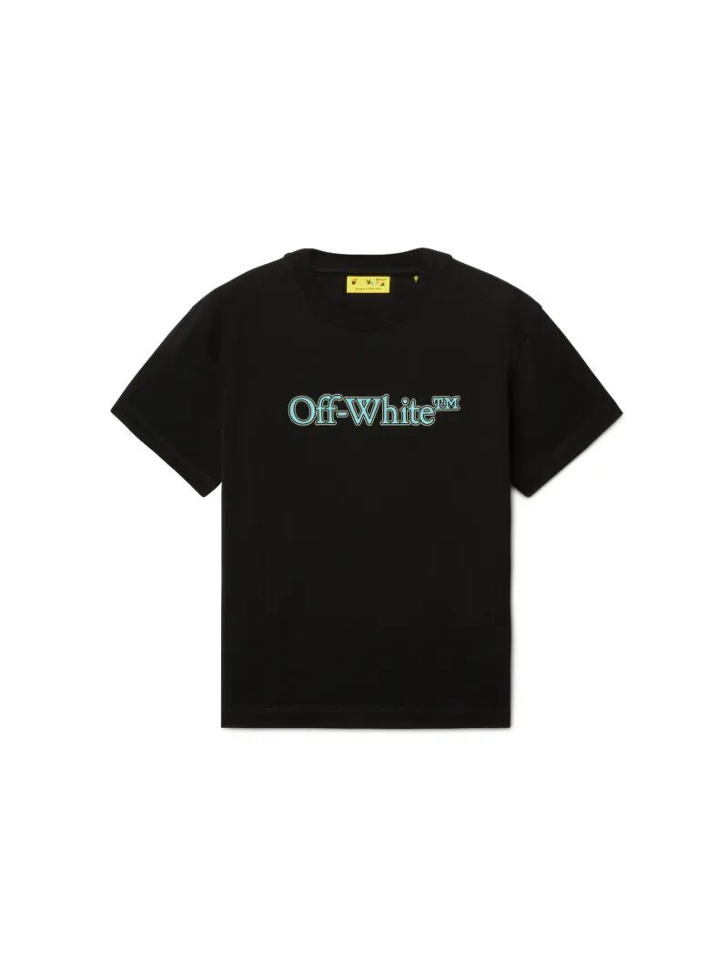OFF WHITE T-Shirt Con Logo Big Bookish NERO OBAA002S25JER001