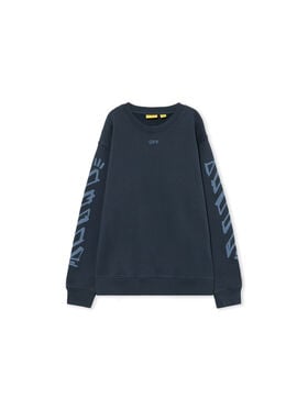 OFF WHITE Diag Marker Crewneck Sweatshirt BLUE NIGHTS 44BBA001F26F008