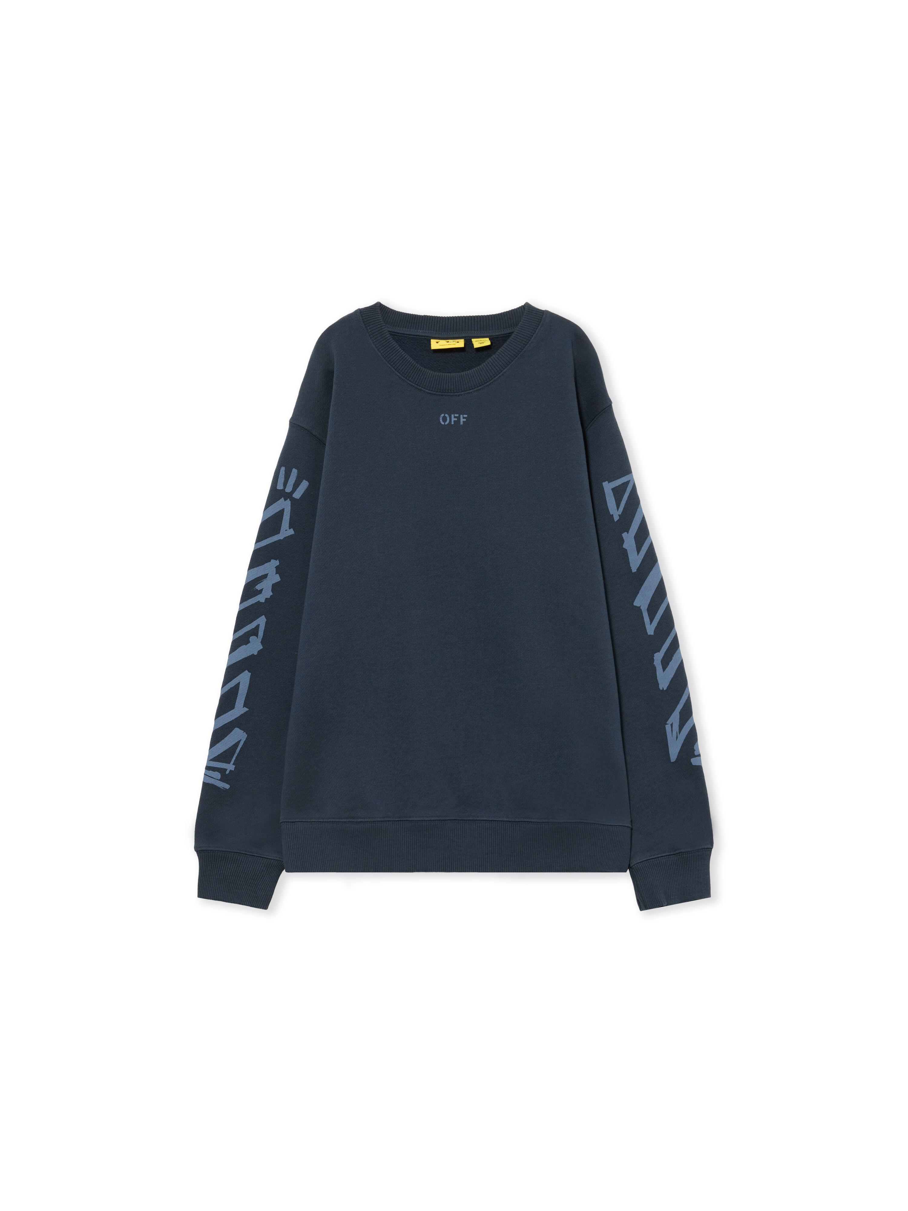 Diag Marker Crewneck Sweatshirt OFF WHITE Diag Marker Crewneck Sweatshirt BLUE NIGHTS 44BBA001F26F008