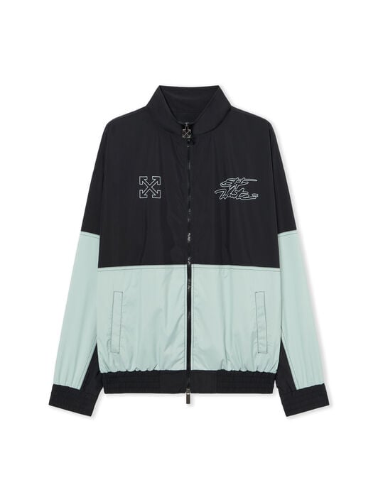 OFF WHITE Marker Nylon Relaxed Tracktop BLACK 44MBD05LS26F001