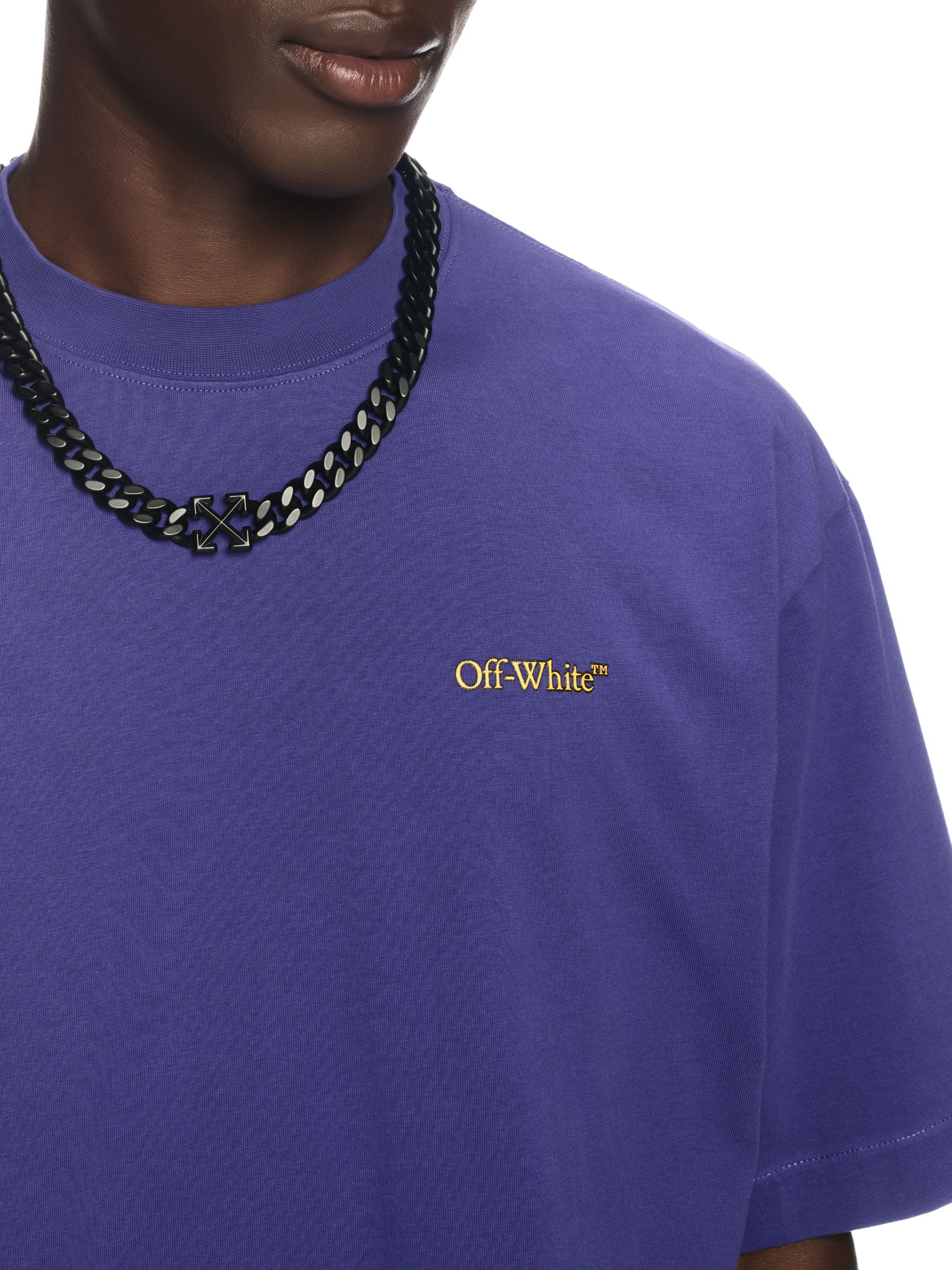 OFF WHITE Blue Tape Arrow T-Shirt PURPLE OMAA120S25JER00D
