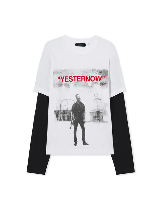 Miles Davis Yesternow Double Sleeve Regular Long Sleeve T-Shirt OFF WHITE Miles Davis Yesternow Double Sleeve Regular Long Sleeve T-Shirt WHITE 44MAB09RW26J003