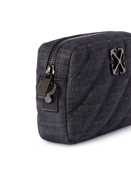 OFF WHITE Quilting Camera Bag Denim S Dark Blue - BLUE OWNN18ES25FAB001