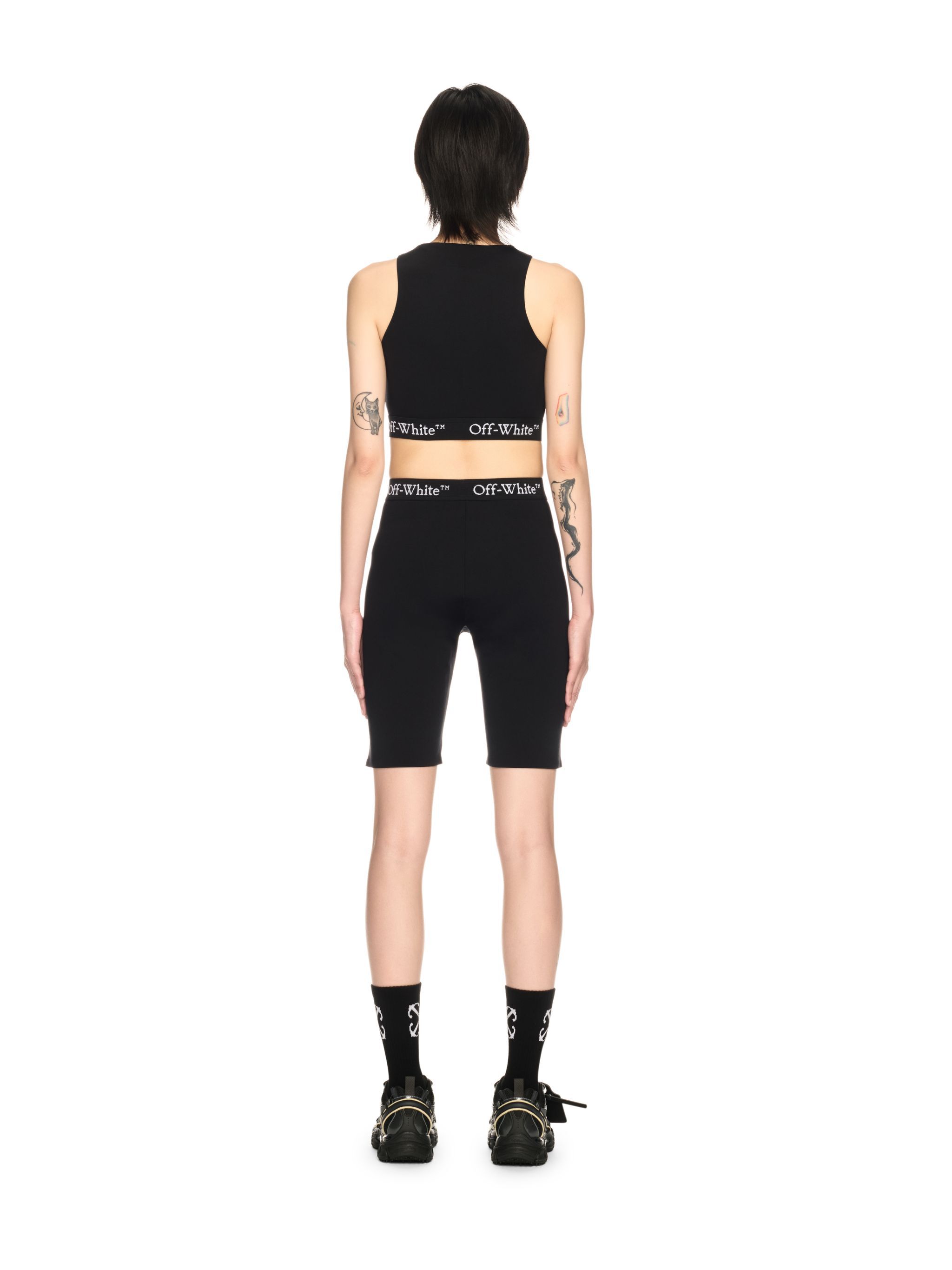 OFF WHITE Black Logo Band Zip Rowing Top BLACK OWVO056S25JER001