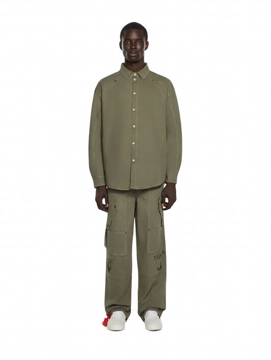 Racing Staff Sport Overshirt OFF WHITE Racing Staff Sport Overshirt DUSTY OLIVE 44MES01DF26F001