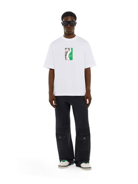 OFF WHITE Mr. Davis League Skate T-Shirt WHITE 44MAA120W26J004