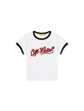 OFF WHITE Vintage Logo Ringer T-Shirt WHITE 44GAA01AF26J001