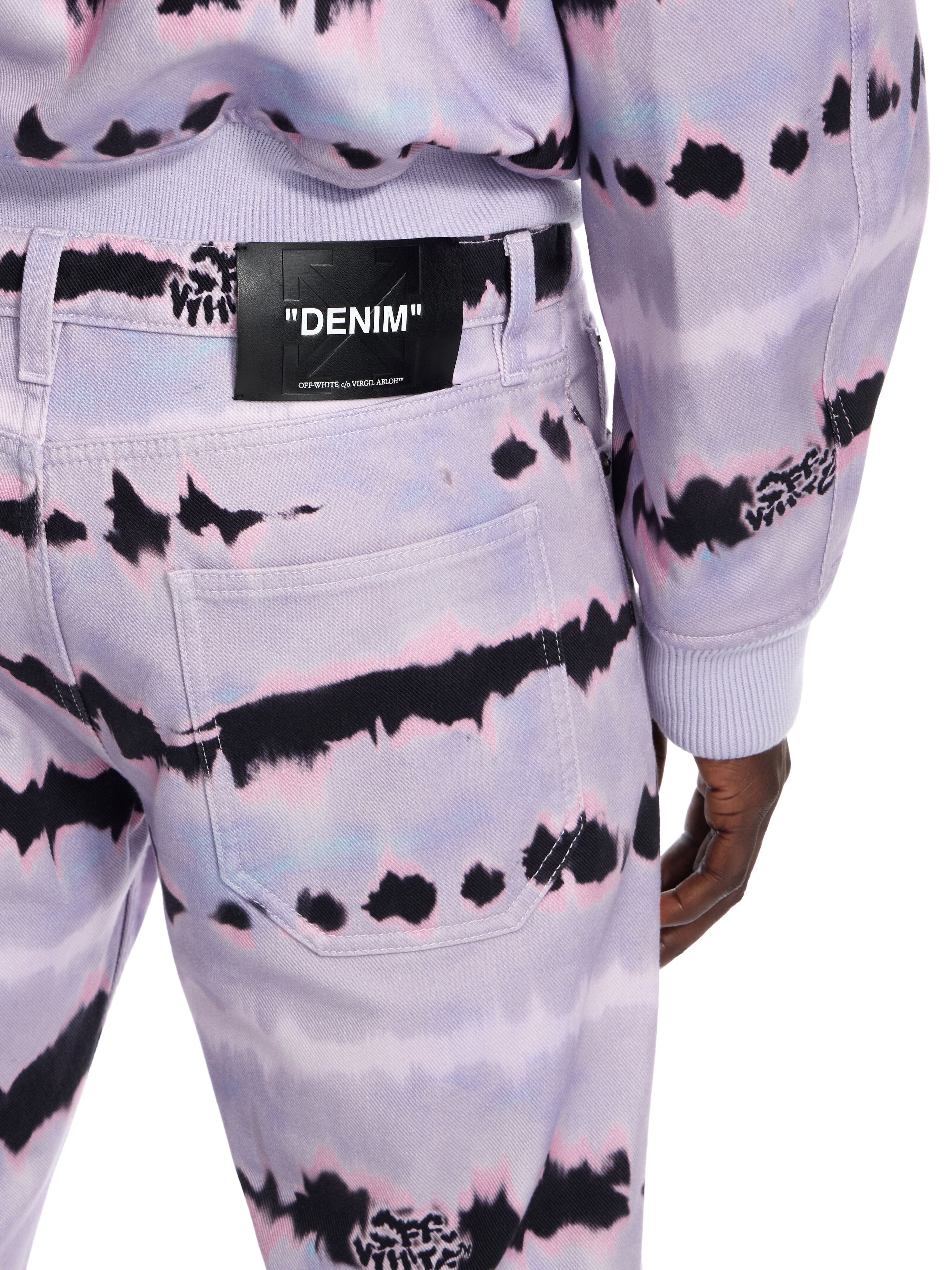 OFF WHITE All-over Tie-dye Slim Relax Jeans COSMIC SKY 44MYA18JZ26D003