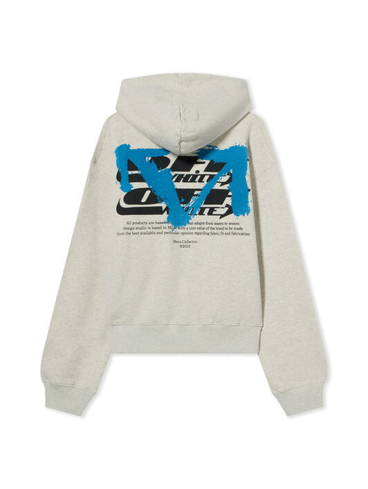 OFF WHITE Half Arrow Regular Zip Hoodie GREY MELANGE 44MBE02EF26F002