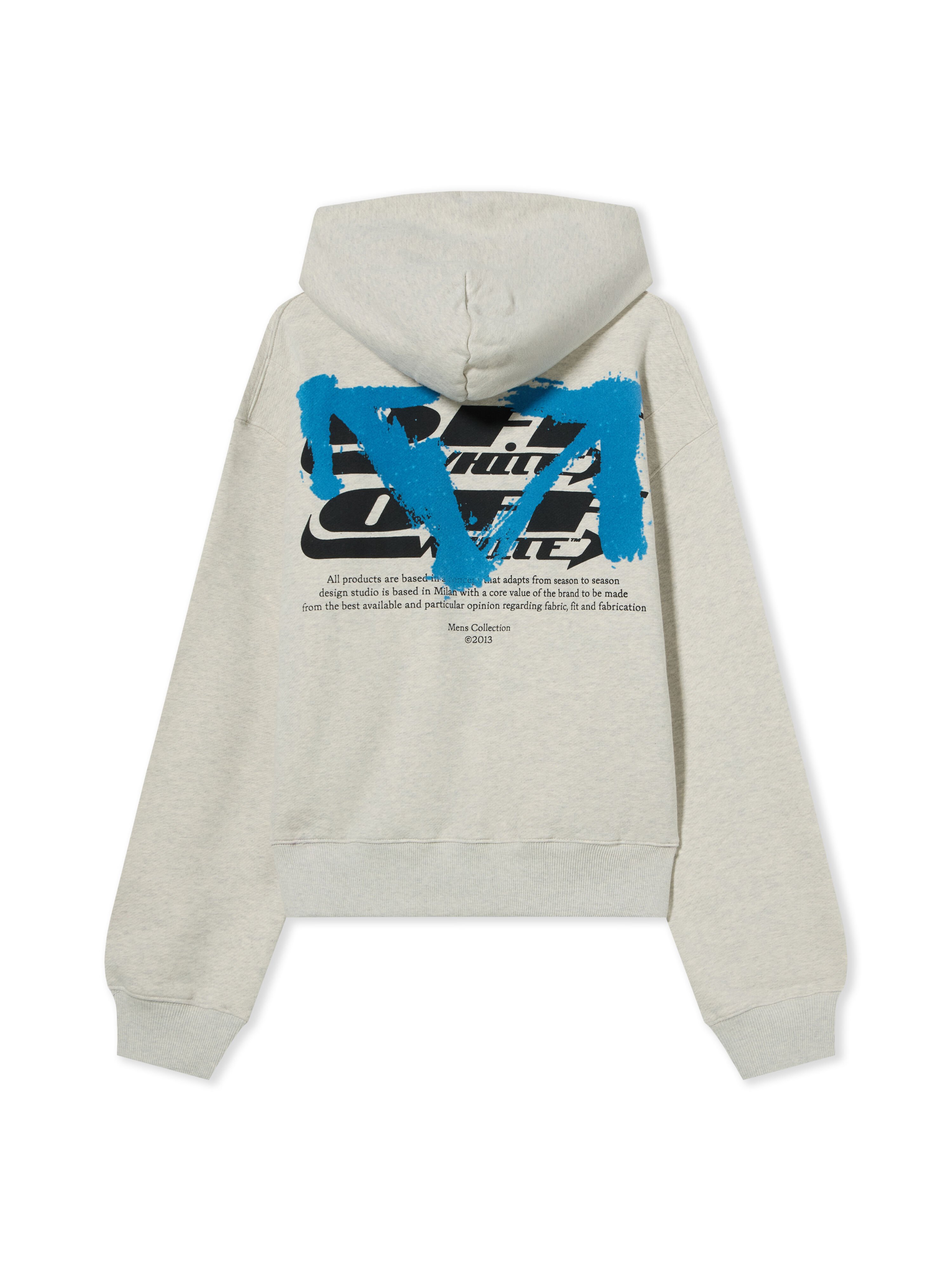 OFF WHITE Half Arrow Felpa con Cappuccio GREY MELANGE 44MBE02EF26F002