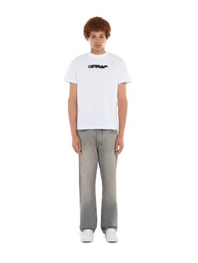OFF WHITE Spray Arrow Slim T-Shirt WHITE 44MAA027G5J001