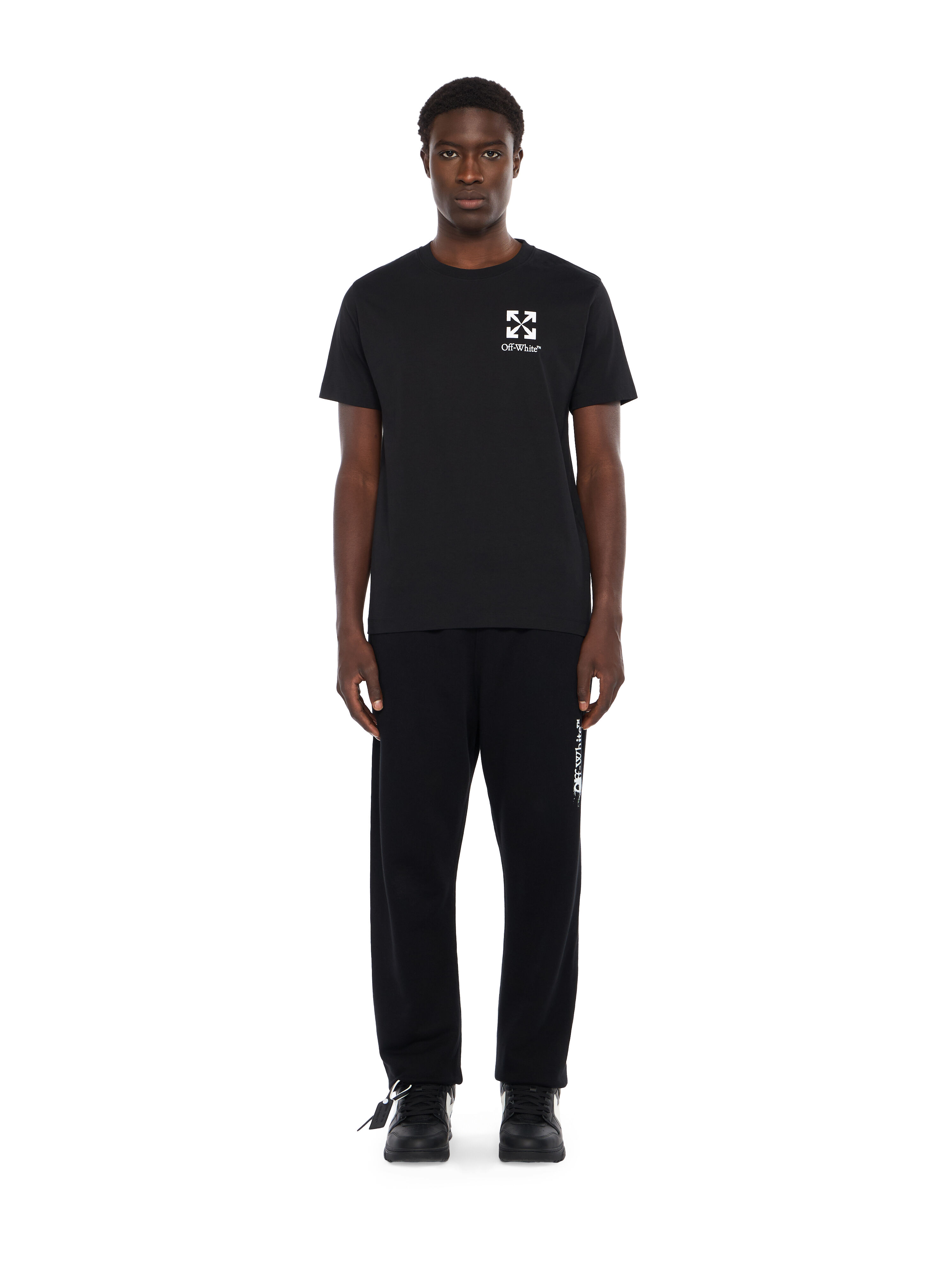 OFF WHITE Small Arrow Slim Logo T-Shirt BLACK - WHITE OMAA027F25JER00F