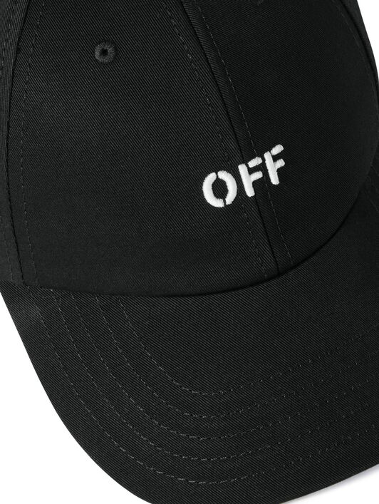 Black Off Stamp Baseball Cap OFF WHITE Black Off Stamp Baseball Cap BLACK OMLB06DC99FAB001
